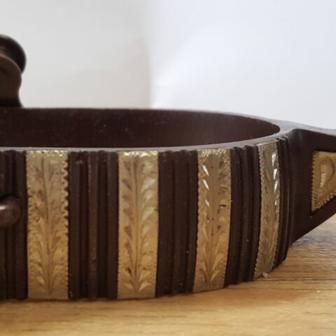 Ostrogi westernowe Gold Stripe & Ribbed