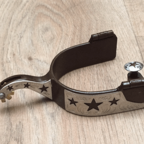 Ostrogi Western Stars Brown – Stal Grawerowana