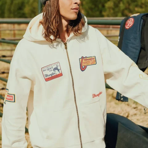 Męska bluza Wrangler Vintage Graphic Zip Hoodie
