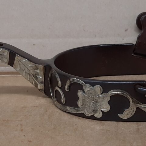Ostrogi Jeździeckie Show Western Floral Brown & Silver