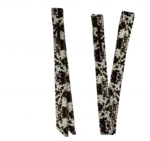 Tie Strap & Off Billet Cow Print-komplet