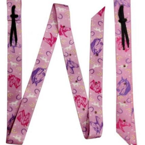 Tie Strap & Off Billet Pink Horse -komplet