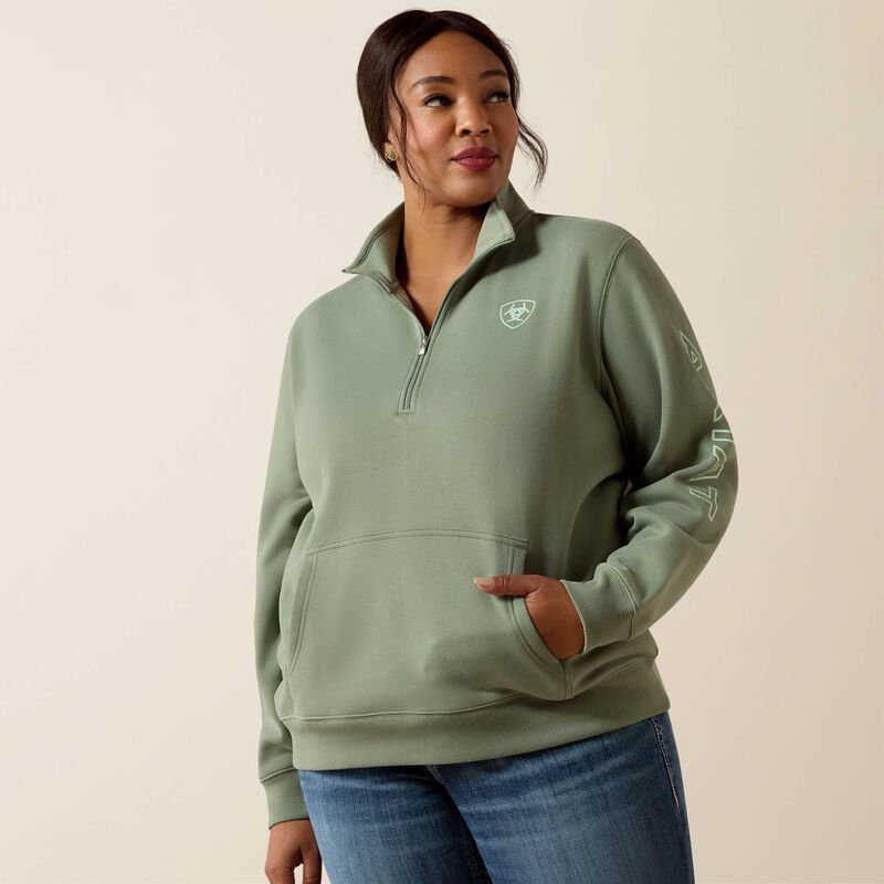 Bluza Ariat Logo 1/2 Zip Sea Spray