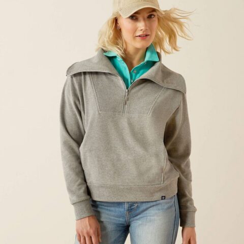 Bluza damska Ariat Fern 1/2 Zip -Heather Grey