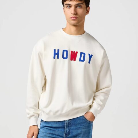Bluza męska Wrangler Graphic Crew in Vintage White
