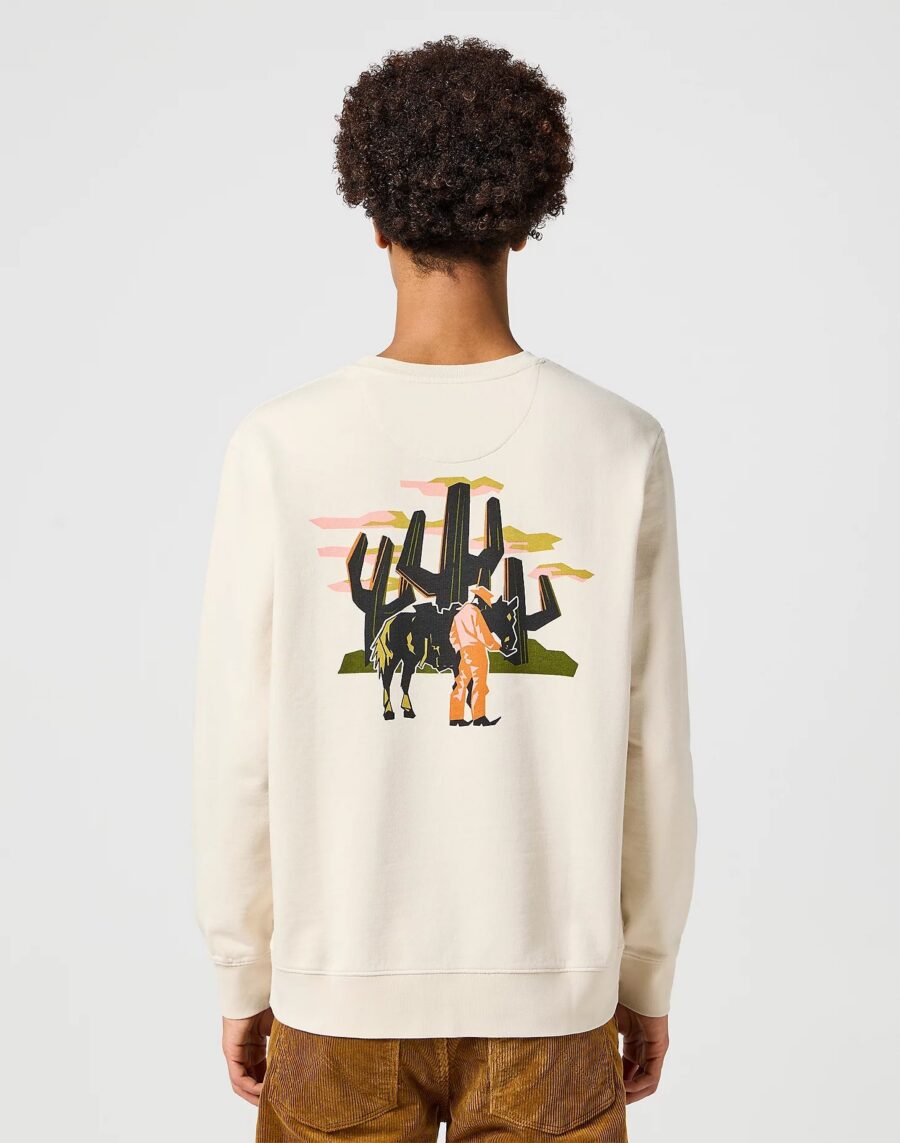Męska bluza Wrangler Relaxed Crew Neck Sweatshirt in Vintage