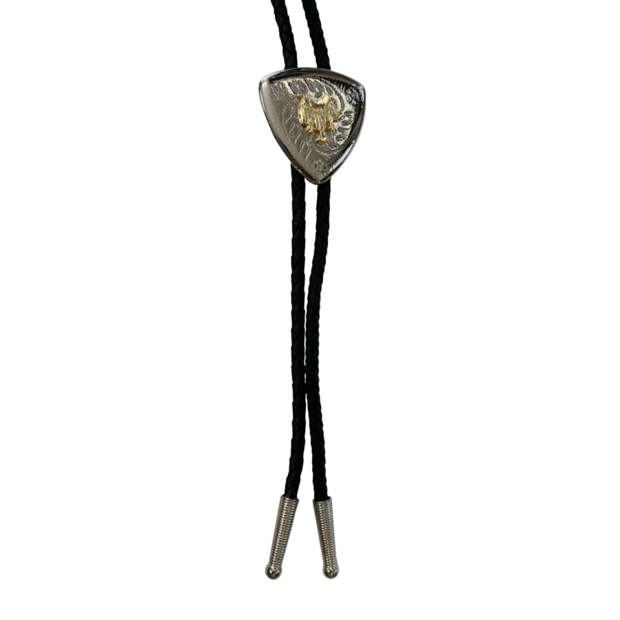 Bolo Gold Saddle Silver Triangle