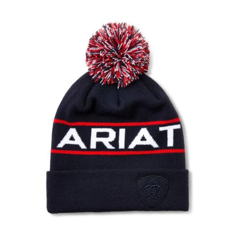 Czapka Ariat Team Beanie Pom Hat Team Navy