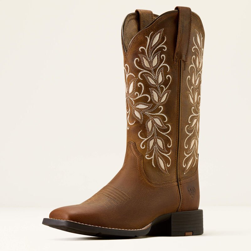 Kowbojki damskie Ariat Round Up Holly Wide Square Toe PEARL