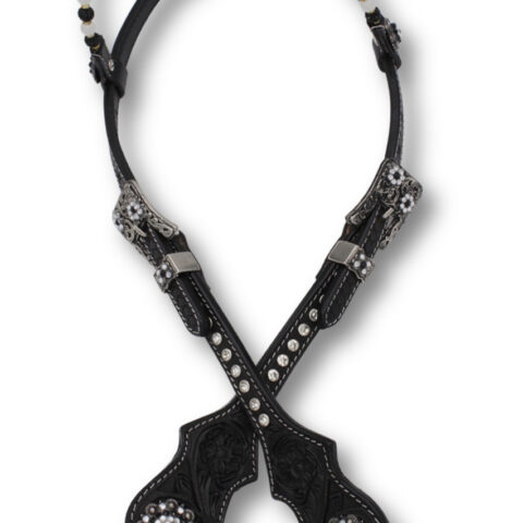 Ogłowie Westernowe Black & Silver Elegance