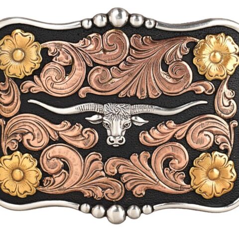 Klamra Nocona  Floral Longhorn Buckle