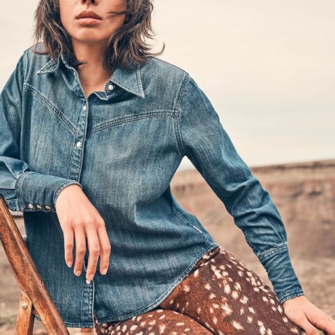 Koszula damska Regular Yoke Denim