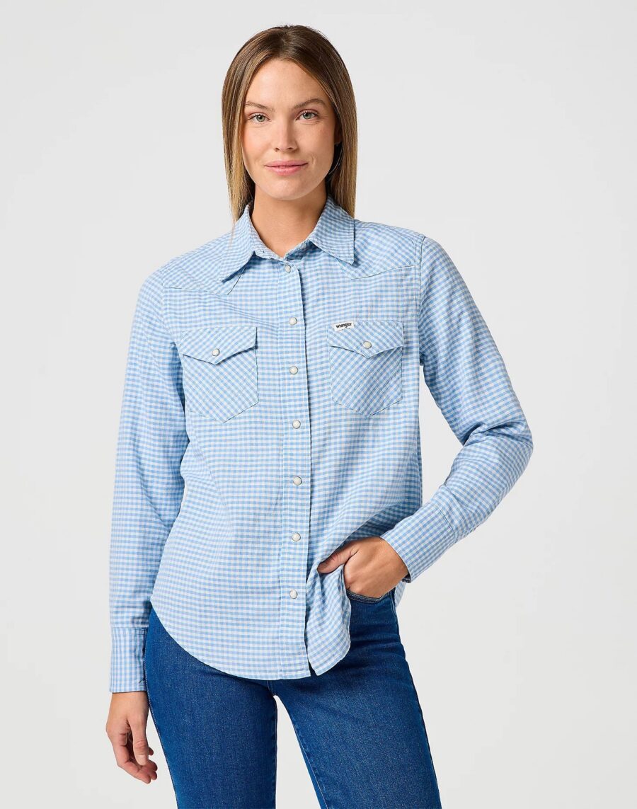Koszula Damska Wrangler Western Blue