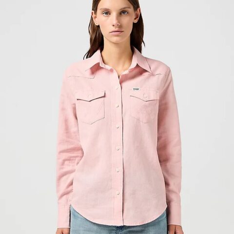 Koszula damska Wrangler Western Shirt - Silver Pink
