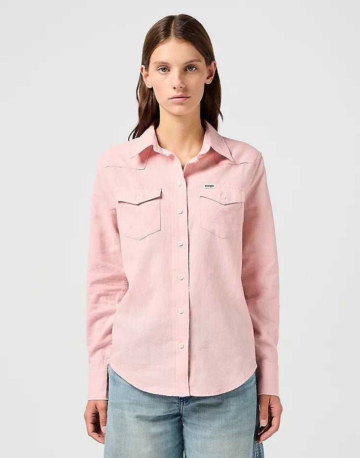 Koszula damska Wrangler Western Shirt - Silver Pink