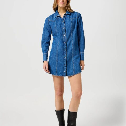 Sukienka Damska Wrangler Regular Short Sleeve Denim
