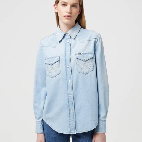 Wrangler REGULAR SHIRT IN BLUE GRAMMER