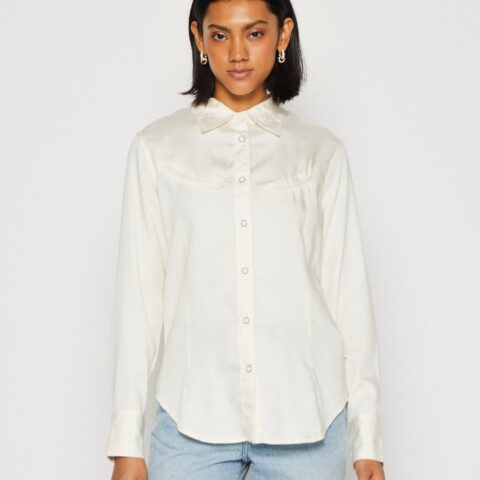 Wrangler TAILORED SEAMED BLOUSE WORN WHITE