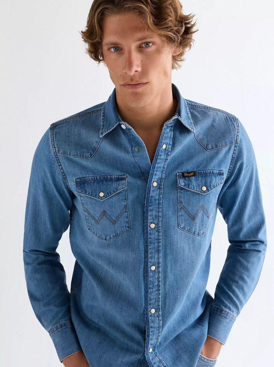 Koszula męska Wrangler Mid Light Wash