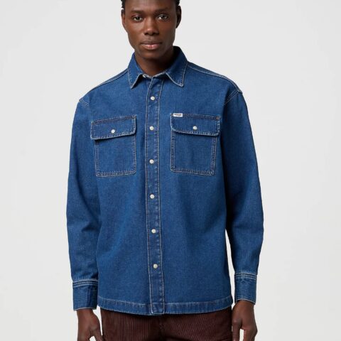 Koszula męska Wrangler Retro Blue