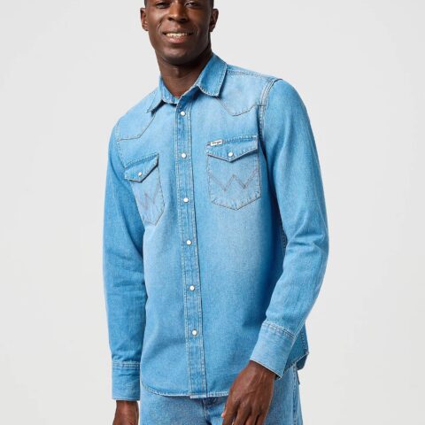 Koszula Męska Wrangler Western Mid Light Wash