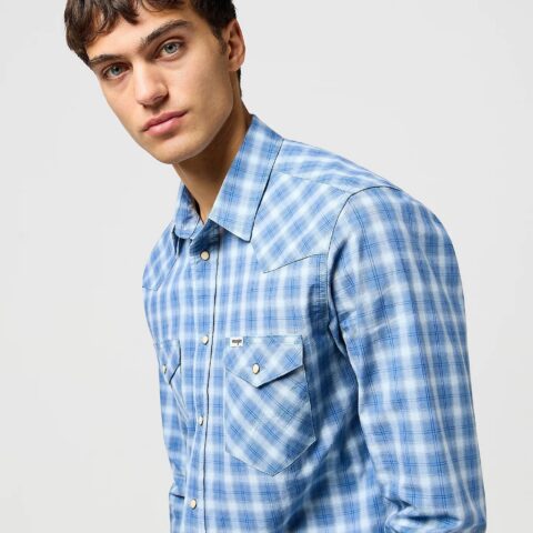 Wrangler Western Shirt Blue