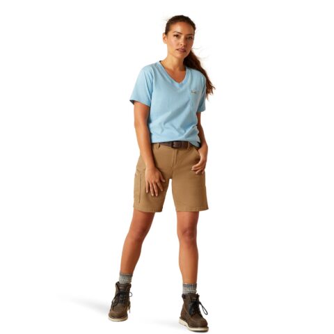 Koszulka damska Ariat Rebar Cotton Norse Blue