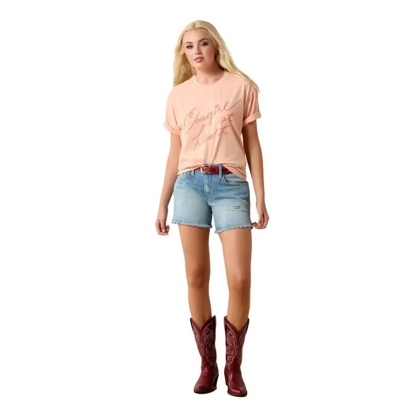 Koszulka damska Ariat Tropical Peach Cowgirl at Heart