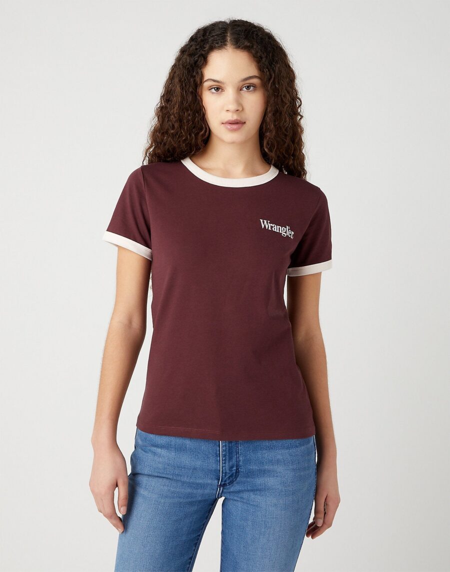 Wrangler RELAXED RINGER TEE IN DAHLIA