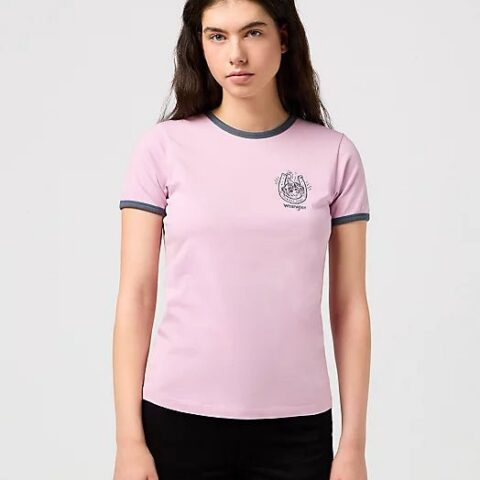 Wrangler RINGER TEE IN FRAGRANT LILAC