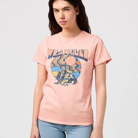 Wrangler ROUND TEE IN BLUSH