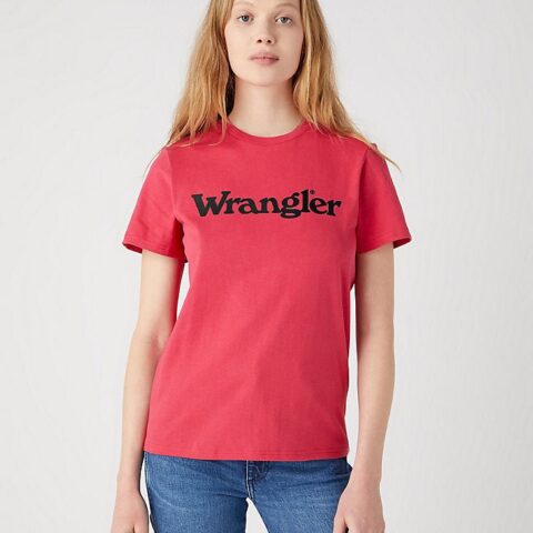 Wrangler ROUND TEE IN RASPBERRY WINE