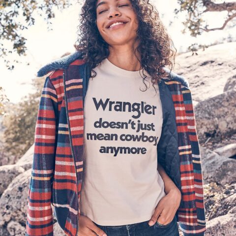 Wrangler SHRUNKEN BAND TEE IN VINTAGE