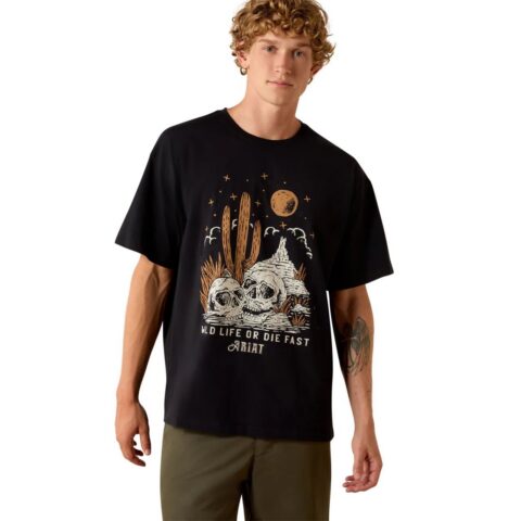 Koszulka męska Ariat Wild Life Boxy - Washed Black