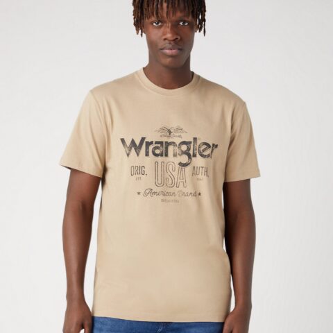 Wrangler AMERICANA TEE IN CHINCHILLA