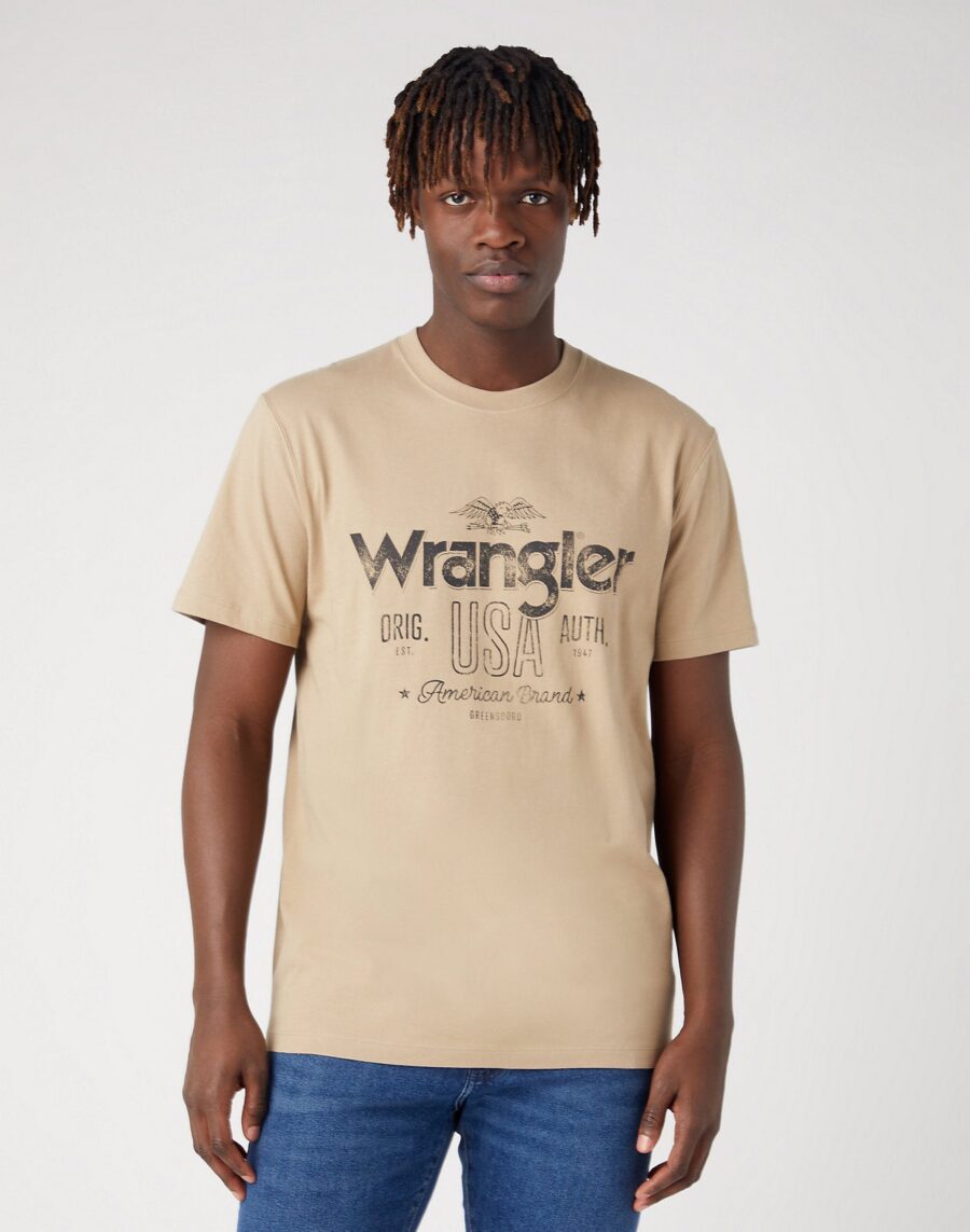 Wrangler AMERICANA TEE IN CHINCHILLA