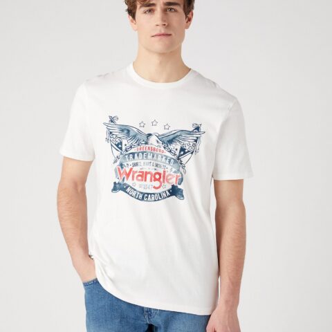 Wrangler AMERICANA TEE IN WHISPER WHITE