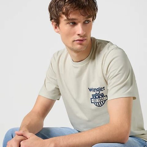 Wrangler GRAPHIC TEE IN VINTAGE WHITE