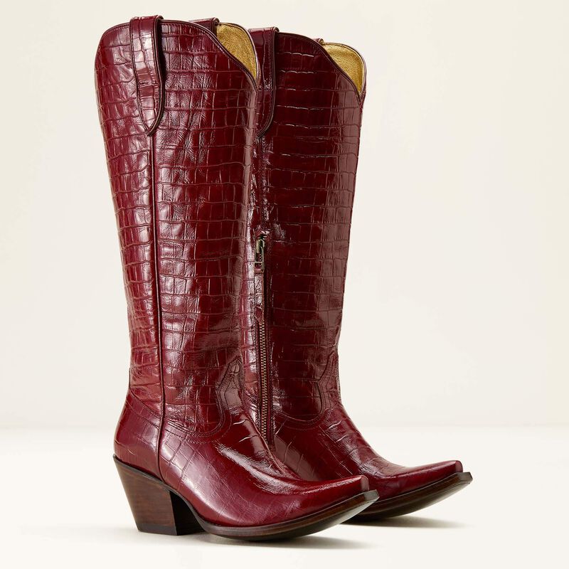 Kowbojki damskie Ariat Casanova X Toe - Luxe Dubbonet Croc Print