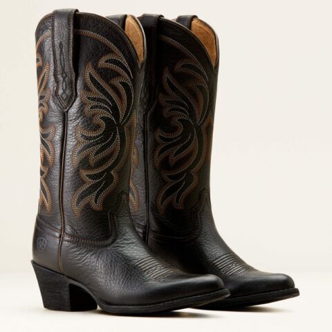 Kowbojki damskie Ariat Heritage J Toe Black Deertan