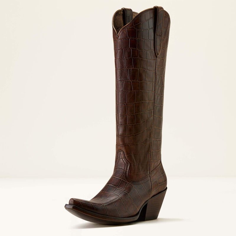 Kowbojki damskie Casanova -Luxe Espersso Croc Print