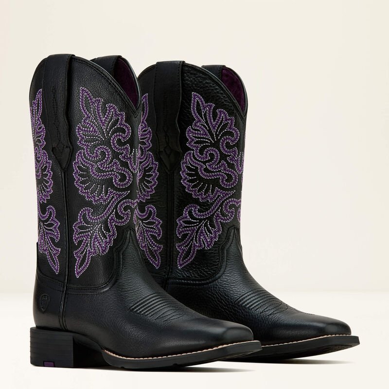 Kowbojki damskie Round Up Wide Square Toe StretchFit
