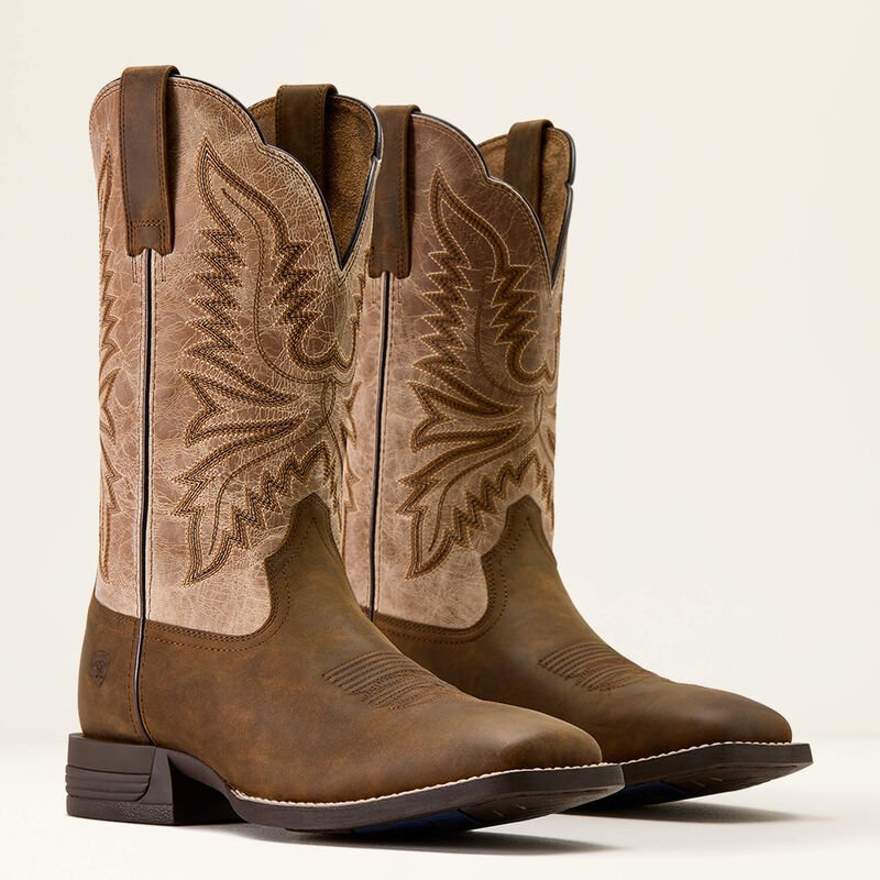 Kowbojki męskie Ariat Brush Creek Wide Square Toe-  TAN|SMOKEY TAUPE