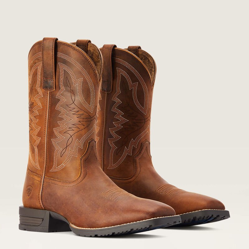 Kowbojki męskie Ariat Hybrid Ranchwork -Thatch Brown