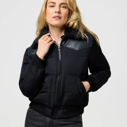 Kurtka damska Wrangler Western Puffer Black