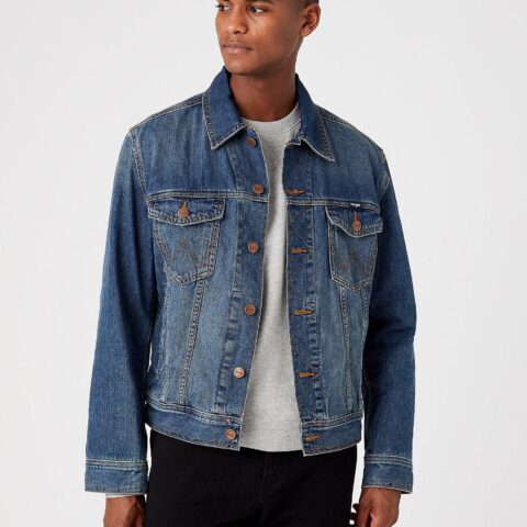 Wrangler CLASSIC DENIM JACKET IN MID STONE