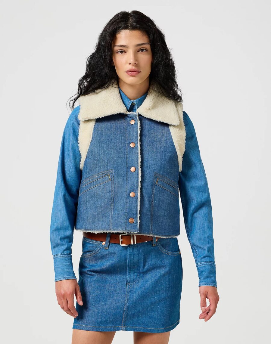 Kamizelka  Wrangler Sherpa Denim Vest