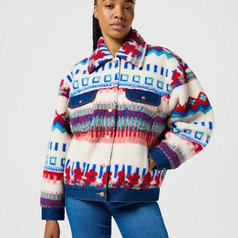 Kurtka damska Wrangler Sherpa Trucker Jacket in Fun Floral