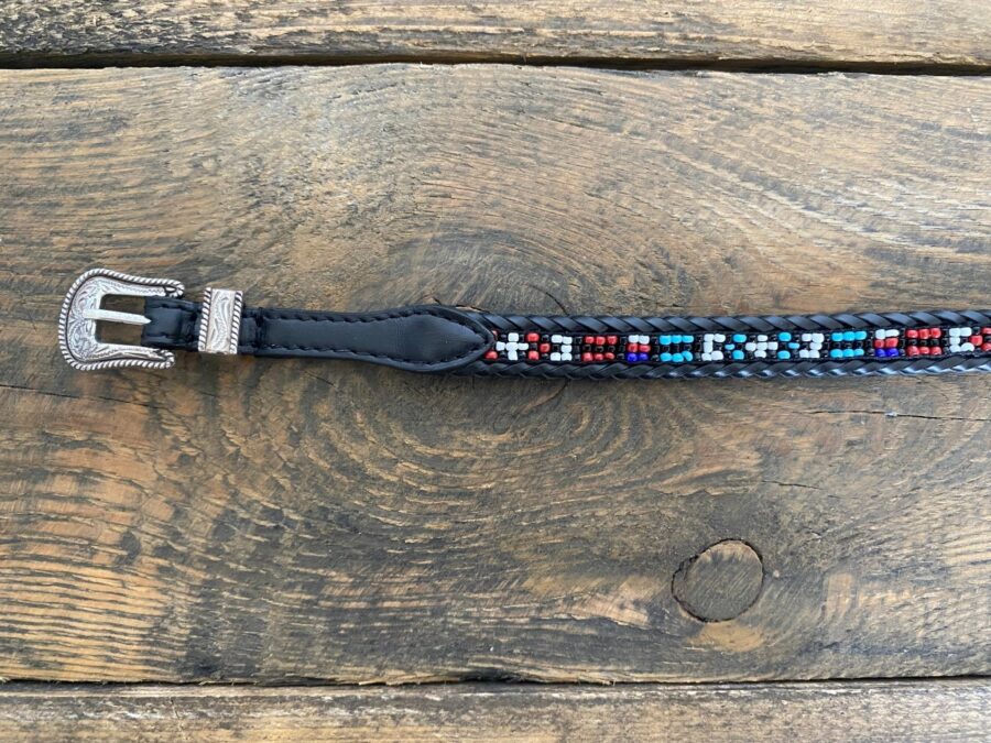 Otok na kapelusz Beads with leather