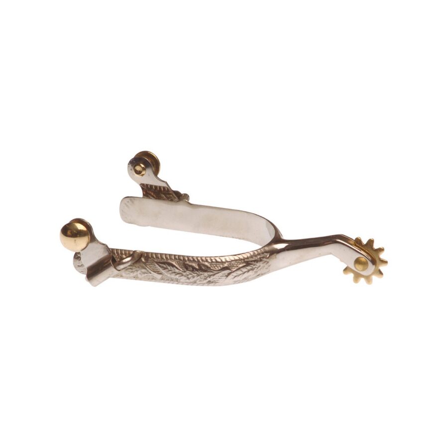 Brazowe ostrogi westernowe FLOWER DECO